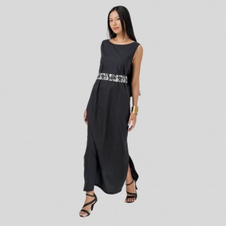 Silk dress AQUILA - SOOT